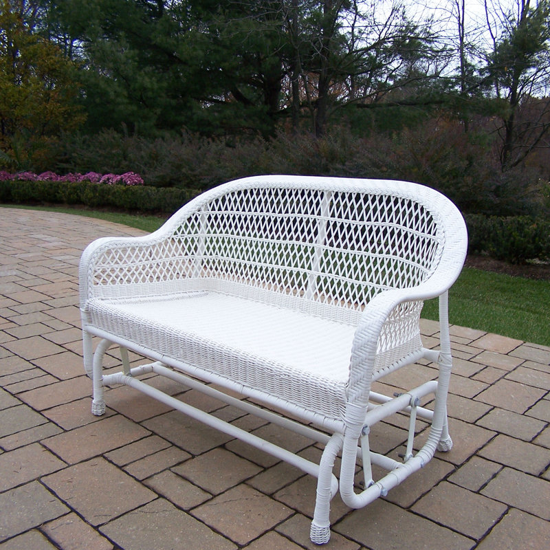 Oakland Living Resin Wicker 46'' Wide Outdoor Wicker Loveseat Wayfair Canada